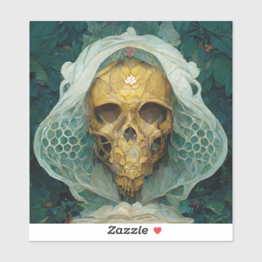 Fantasy Sci-Fi van de Drone Bee Skull Sticker (Vel)