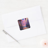 Fantasy Science Fiction Landscape Vierkante Sticker (Envelop)