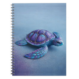 Fantasy Sea Turtle in Blue & Purple, Peaceful  Notitieboek