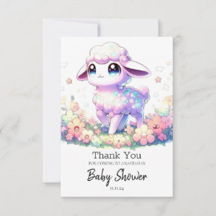 Fantasy Sheep Baby shower Bedankkaart