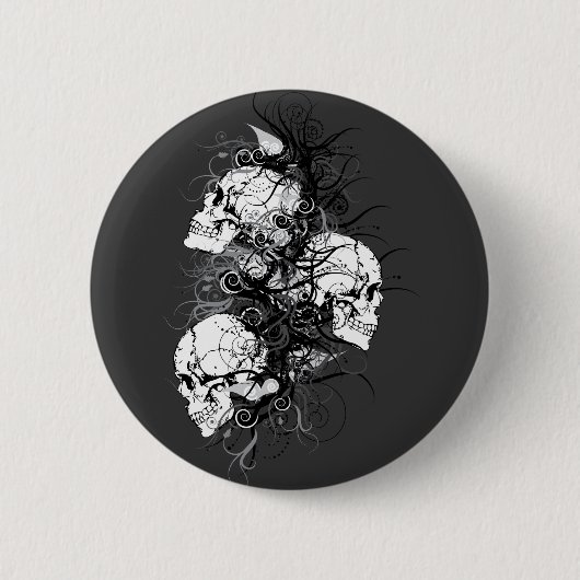 Fantasy Skulls Ronde Button 5,7 Cm (Voorkant)