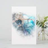 Fantasy Sky Siren Vignette Briefpapier (Staand voorkant)