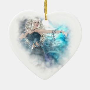 Fantasy Sky Siren Vignette Keramisch Ornament