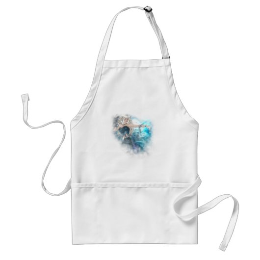 Fantasy Sky Siren Vignette Standaard Schort (Voorkant)