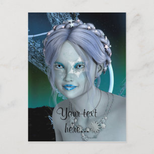 Fantasy Sneeuwfee Briefkaart