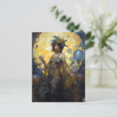 Fantasy Sorceress Magic Fantasy Briefkaart (Staand voorkant)