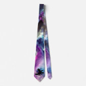 Fantasy Space Nebula Dragon Roze blauwe Stropdas (Voorkant)