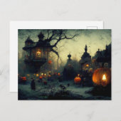  Fantasy Spooky Halloween Night Feestdagenkaart (Voorkant / Achterkant)