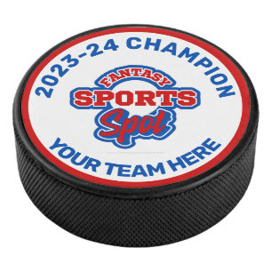 Fantasy Sports Spot Champion Hockey Puck