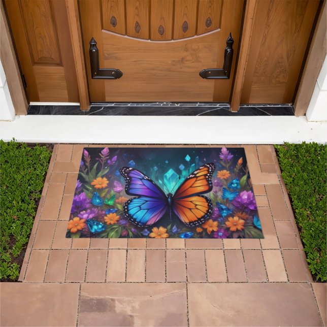 Fantasy Spring Garden Crystal Butterfly Rug Deurmat (Buiten)