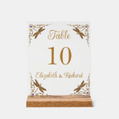 Fantasy Sprookje Bruiloft Tafel Nummer Acryl Bord (Voorkant)