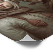 Fantasy sprookje kinderen met vis Petten Poster (Hoek)