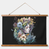 Fantasy Sprookje Vrouwen Hangend Wandkleed (Voorkant)