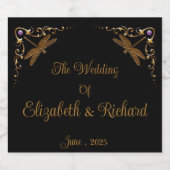 Fantasy Sprookjeshuwelijk Sparkling Wijnetiket (Enkel label)