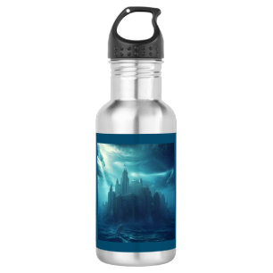 Fantasy Stad van Atlantis (2) Waterfles