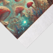 Fantasy Steampunk Alice On Mushroom Decoupage Tissuepapier (Detail)