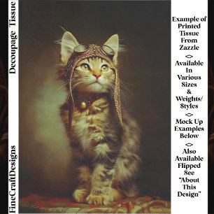 Fantasy Steampunk Aviator Kitten FB6R Découpage Tissuepapier