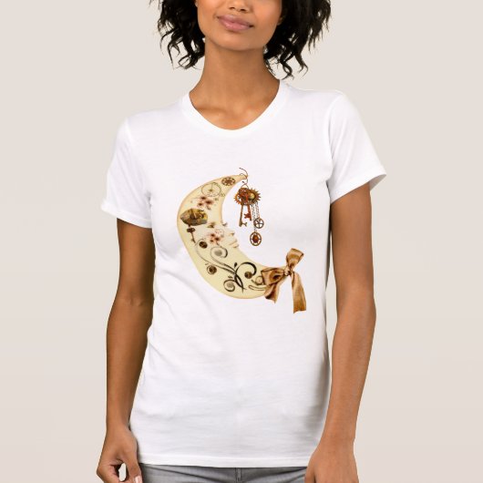 Fantasy Steampunk Moon T-shirt (Voorkant)