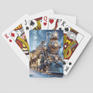 Fantasy Stoomtrein Winter Pokerkaarten