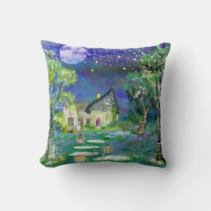 Fantasy Storybook Fairyland Landscape Afbeelding Kussen