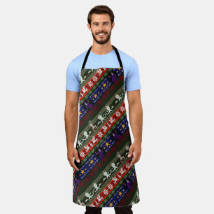 Fantasy Style Ugly Sweater Pattern Apron Schort
