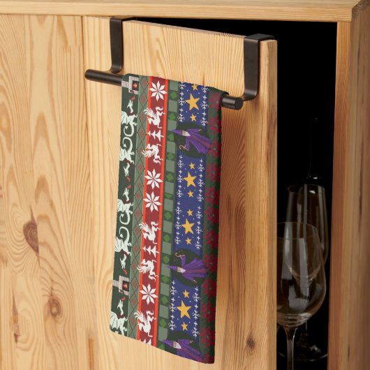 Fantasy Style Ugly Sweater Pattern Kitchen Towel Theedoek (Derde Gevouwen)