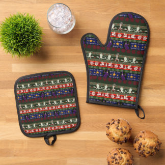 Fantasy Style Ugly Sweater Pattern  Ovenwant & Pannenlap Set