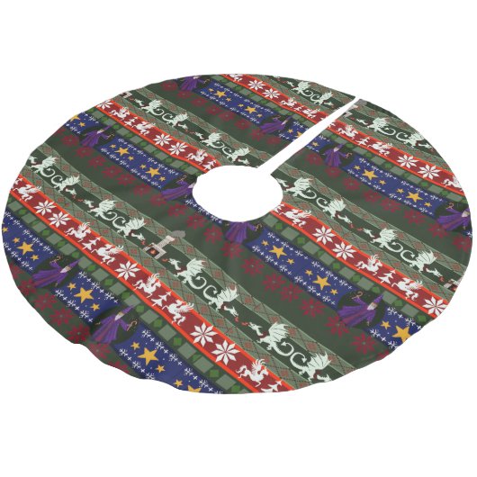 Fantasy Style Ugly Sweater Pattern Pensed Polyes Kerstboom Rok (Gekanteld)