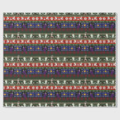 Fantasy Style Ugly Sweater Pattern Wrapping Paper Cadeaupapier (Vlak)