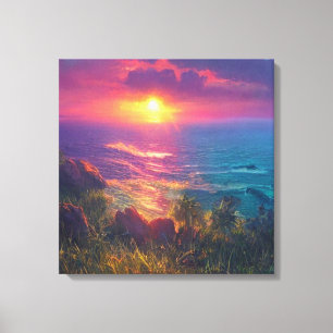 Fantasy Sunset Canvas Afdruk