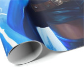 Fantasy Super Hero Meisje Met Bliksemkracht Cadeaupapier (Rol Hoek)