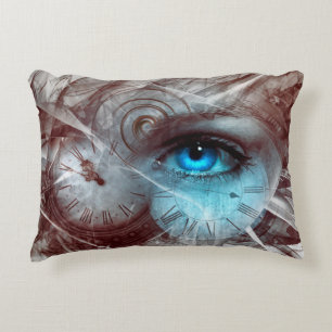 Fantasy surreal eye-klok accent kussen