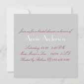 Fantasy Tea Party Bruids Douche Uitnodiging (Achterkant)