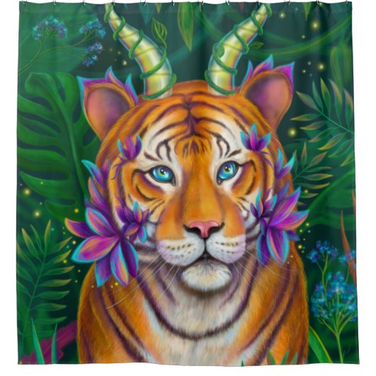 Fantasy Tiger Douchegordijn (Voorkant)