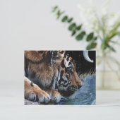 Fantasy Tiger & Moon Briefkaarten (Staand voorkant)