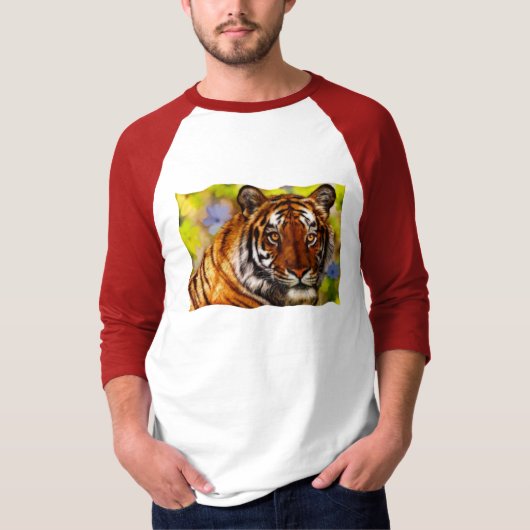 Fantasy Tiger & Moon Wildlife T-shirt (Voorkant)