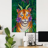 Fantasy Tiger Poster (Thuiskantoor)