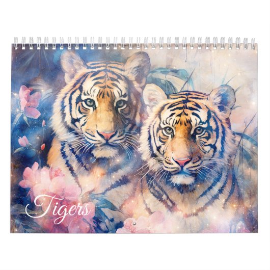 Fantasy Tigers in Abstract Style Kalender (Hoes)