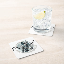 Fantasy trade design | Cyberpunk | Self growth Vierkante Kartonnen Onderzetter