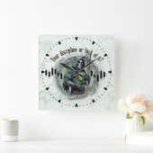 Fantasy trade design | Grim Reaper | motivation Vierkante Klok (Huis)