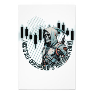 Fantasy Trade ontwerp Motivatie Grootste Vijan Foto Afdruk