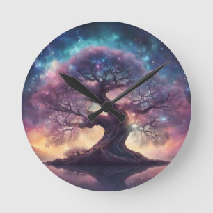 Fantasy Tree Art Ronde Klok