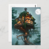 Fantasy Tree House Digital Art Briefkaart (Voorkant / Achterkant)
