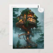 Fantasy Tree House Digital Artwork Briefkaart (Voorkant / Achterkant)