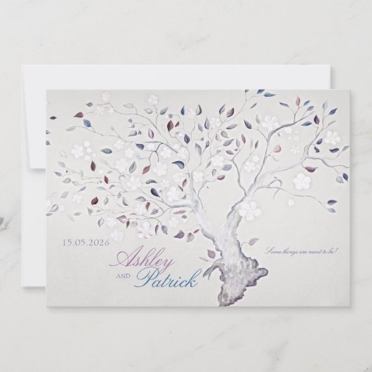 Fantasy Tree Wedding Kaart (Voorkant)