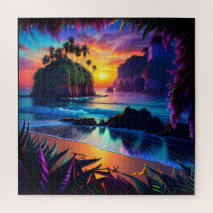 Fantasy Tropical Beach Drie Legpuzzel