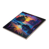 Fantasy Tropical Beach Drie Tegeltje (Zijkant)