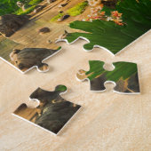 Fantasy Tropical Paradise Landscape met Waterval Legpuzzel (Zijkant)