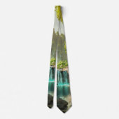 Fantasy Tropical Paradise Landscape met Waterval Stropdas (Achterkant)
