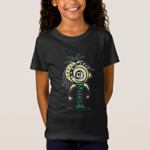 Fantasy trotse dame buitenaardse robot cartoon tek t-shirt